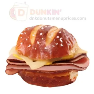 dunkin ham and swiss pretzel sliders